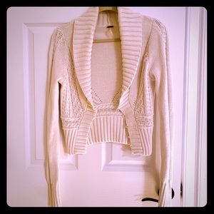 Free People chunky cream sweater crop cardigan